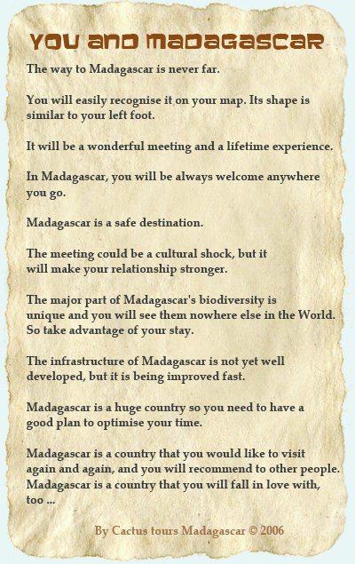 You and Madagascar statement