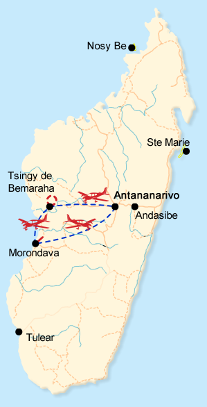 Tsingy exploration map